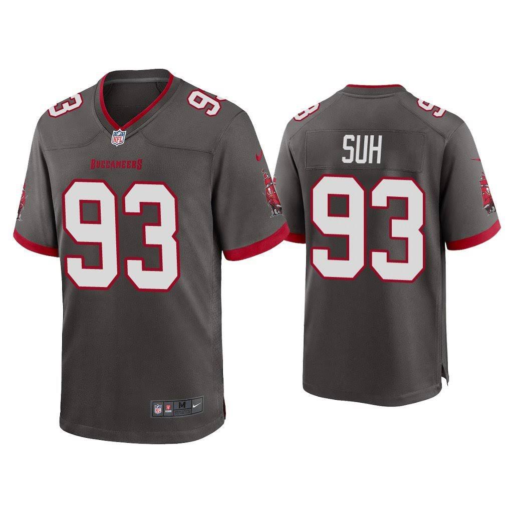 Men Tampa Bay Buccaneers #93 Ndamukong Suh Nike Grey Game NFL Jersey->tampa bay buccaneers->NFL Jersey
